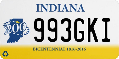 IN license plate 993GKI