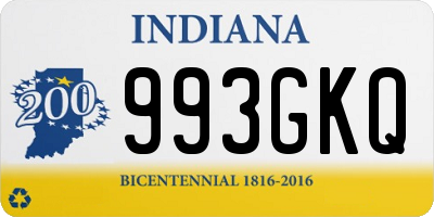 IN license plate 993GKQ