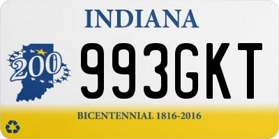 IN license plate 993GKT