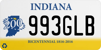 IN license plate 993GLB