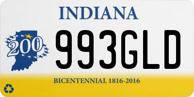 IN license plate 993GLD