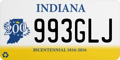 IN license plate 993GLJ