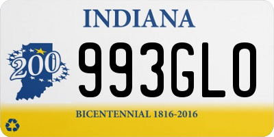 IN license plate 993GLO