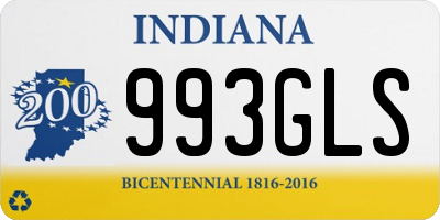 IN license plate 993GLS