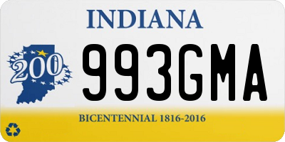 IN license plate 993GMA