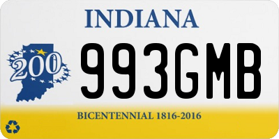 IN license plate 993GMB