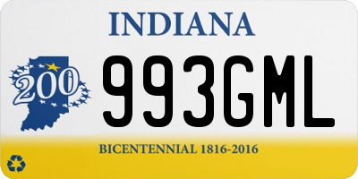 IN license plate 993GML