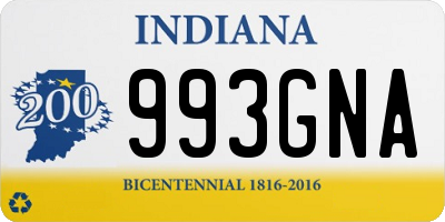 IN license plate 993GNA