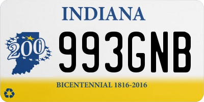 IN license plate 993GNB