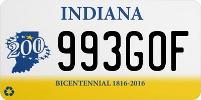 IN license plate 993GOF