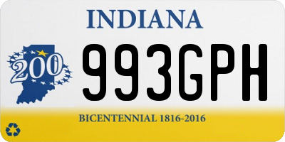 IN license plate 993GPH