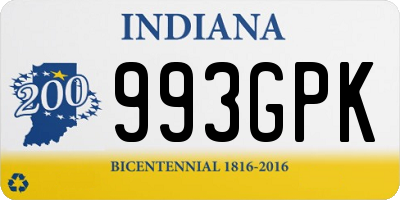 IN license plate 993GPK