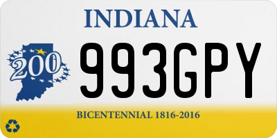 IN license plate 993GPY