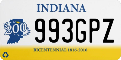 IN license plate 993GPZ