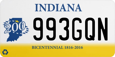 IN license plate 993GQN