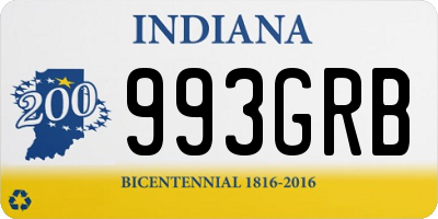 IN license plate 993GRB