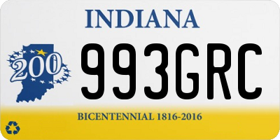 IN license plate 993GRC