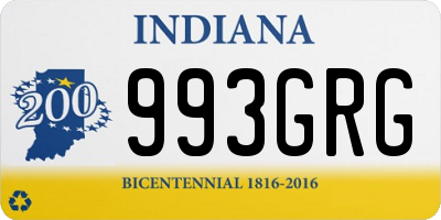 IN license plate 993GRG