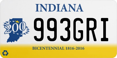 IN license plate 993GRI