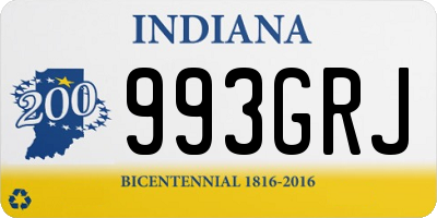 IN license plate 993GRJ