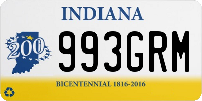 IN license plate 993GRM