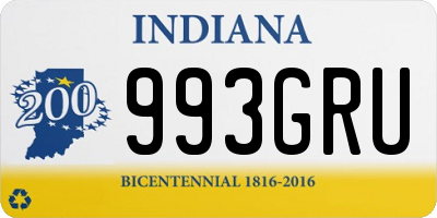 IN license plate 993GRU