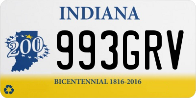 IN license plate 993GRV