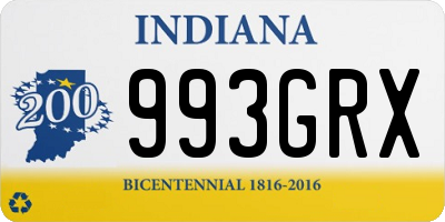 IN license plate 993GRX