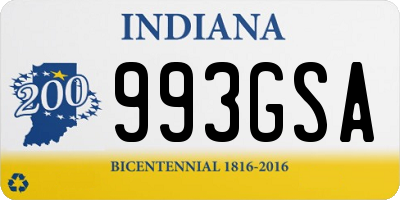 IN license plate 993GSA