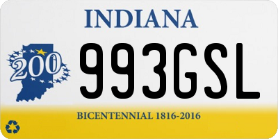 IN license plate 993GSL