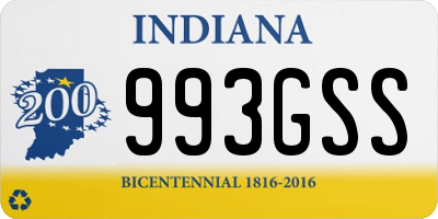 IN license plate 993GSS