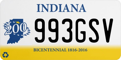 IN license plate 993GSV