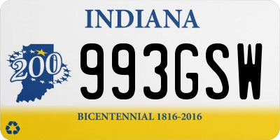 IN license plate 993GSW