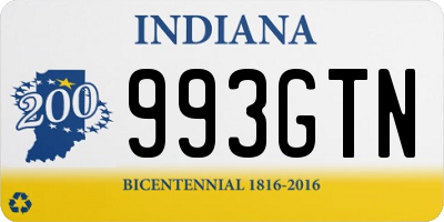 IN license plate 993GTN