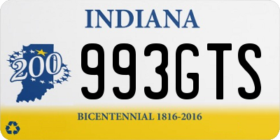 IN license plate 993GTS