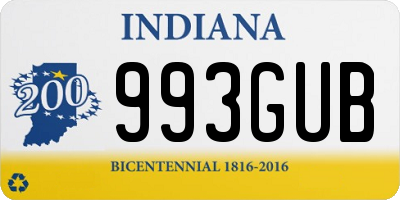 IN license plate 993GUB