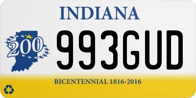 IN license plate 993GUD