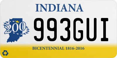 IN license plate 993GUI