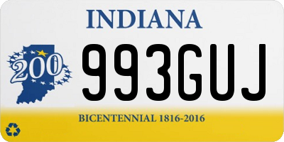 IN license plate 993GUJ