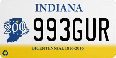 IN license plate 993GUR