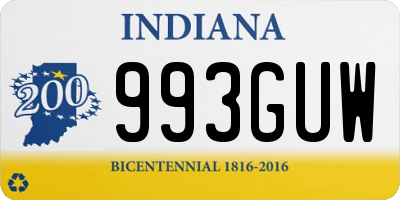 IN license plate 993GUW