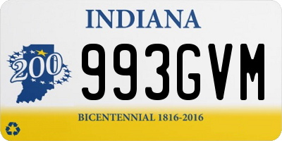 IN license plate 993GVM