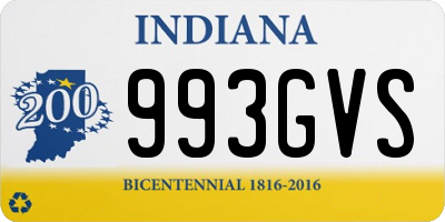 IN license plate 993GVS