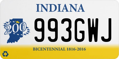 IN license plate 993GWJ