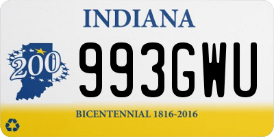 IN license plate 993GWU