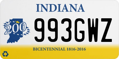 IN license plate 993GWZ