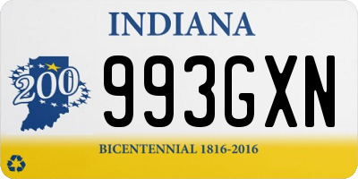 IN license plate 993GXN