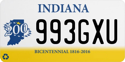 IN license plate 993GXU