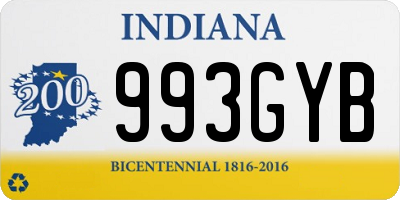 IN license plate 993GYB