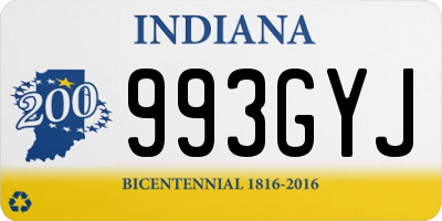 IN license plate 993GYJ